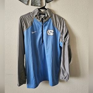 Nike Dri-Fit Men's UNC Carolina Tar Heels Pullover Jacket Size Small Blue Gray